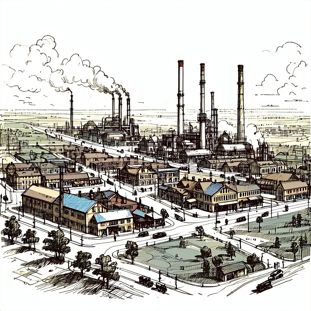 19th century industrial American city 19th century industrial American city