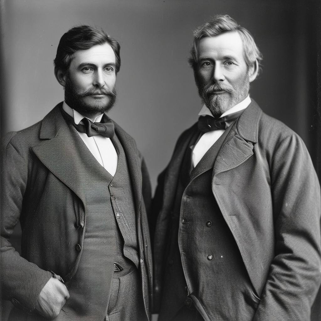 two 19th century american businessmen